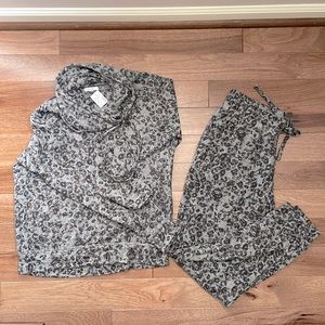 Maurice Two-Piece Gray Cheetah Print Set